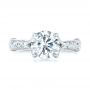  Platinum Platinum Custom Diamond Engagement Ring - Top View -  102777 - Thumbnail