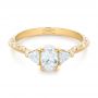 18k Yellow Gold 18k Yellow Gold Custom Diamond Engagement Ring - Flat View -  102352 - Thumbnail