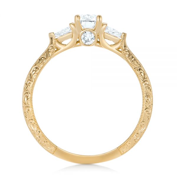 14k Yellow Gold 14k Yellow Gold Custom Diamond Engagement Ring - Front View -  102352