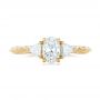 18k Yellow Gold 18k Yellow Gold Custom Diamond Engagement Ring - Top View -  102352 - Thumbnail