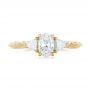 14k Yellow Gold 14k Yellow Gold Custom Diamond Engagement Ring - Top View -  102352 - Thumbnail
