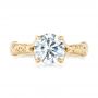 14k Yellow Gold 14k Yellow Gold Custom Diamond Engagement Ring - Top View -  102777 - Thumbnail