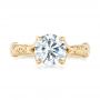 14k Yellow Gold 14k Yellow Gold Custom Diamond Engagement Ring - Top View -  102777 - Thumbnail