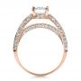 14k Rose Gold 14k Rose Gold Custom Diamond And Ruby Engagement Ring - Front View -  1309 - Thumbnail
