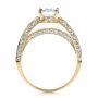14k Yellow Gold 14k Yellow Gold Custom Diamond And Ruby Engagement Ring - Front View -  1309 - Thumbnail