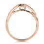 14k Rose Gold 14k Rose Gold Custom Diamond And Sapphire Engagement Ring - Front View -  1475 - Thumbnail
