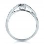  Platinum Custom Diamond And Sapphire Engagement Ring - Front View -  1475 - Thumbnail