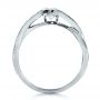 14k White Gold 14k White Gold Custom Diamond And Sapphire Engagement Ring - Front View -  1475 - Thumbnail