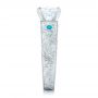  Platinum Custom Diamond And Turquoise Engagement Ring - Side View -  102366 - Thumbnail