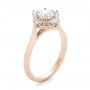 18k Rose Gold 18k Rose Gold Custom Diamond Engagement Ring - Three-Quarter View -  102230 - Thumbnail