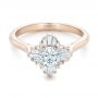 14k Rose Gold 14k Rose Gold Custom Diamond Engagement Ring - Flat View -  102230 - Thumbnail