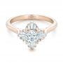 18k Rose Gold 18k Rose Gold Custom Diamond Engagement Ring - Flat View -  102230 - Thumbnail