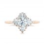 18k Rose Gold 18k Rose Gold Custom Diamond Engagement Ring - Top View -  102230 - Thumbnail
