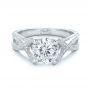 18k White Gold 18k White Gold Custom Diamond Engagement Ring - Flat View -  100565 - Thumbnail