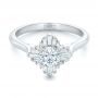 18k White Gold 18k White Gold Custom Diamond Engagement Ring - Flat View -  102230 - Thumbnail