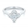 18k White Gold 18k White Gold Custom Diamond Engagement Ring - Flat View -  102230 - Thumbnail