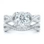  Platinum Platinum Custom Diamond Engagement Ring - Top View -  100565 - Thumbnail