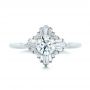 14k White Gold 14k White Gold Custom Diamond Engagement Ring - Top View -  102230 - Thumbnail