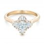 14k Yellow Gold Custom Diamond Engagement Ring - Flat View -  102230 - Thumbnail