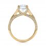 18k Yellow Gold Custom Diamond Engagement Ring - Front View -  100565 - Thumbnail
