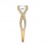 18k Yellow Gold Custom Diamond Engagement Ring - Side View -  100565 - Thumbnail