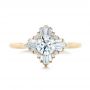 14k Yellow Gold Custom Diamond Engagement Ring - Top View -  102230 - Thumbnail