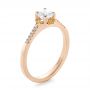 14k Rose Gold 14k Rose Gold Custom Diamond And Yellow Sapphire Engagement Ring - Three-Quarter View -  102240 - Thumbnail