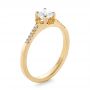 14k Yellow Gold Custom Diamond And Yellow Sapphire Engagement Ring - Three-Quarter View -  102240 - Thumbnail