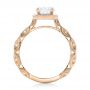 14k Rose Gold Custom Diamond In Filigree Engagement Ring - Front View -  102786 - Thumbnail