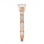 14k Rose Gold 14k Rose Gold Custom Diamond In Filigree Engagement Ring - Side View -  102077 - Thumbnail