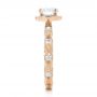14k Rose Gold Custom Diamond In Filigree Engagement Ring - Side View -  102786 - Thumbnail