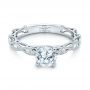  Platinum Platinum Custom Diamond In Filigree Engagement Ring - Flat View -  102077 - Thumbnail