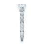 14k White Gold Custom Diamond In Filigree Engagement Ring - Side View -  102077 - Thumbnail