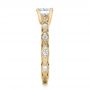 18k Yellow Gold 18k Yellow Gold Custom Diamond In Filigree Engagement Ring - Side View -  102077 - Thumbnail