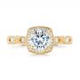 14k Yellow Gold 14k Yellow Gold Custom Diamond In Filigree Engagement Ring - Top View -  102786 - Thumbnail
