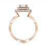 14k Rose Gold 14k Rose Gold Custom Double Halo Diamond Engagement Ring - Front View -  100598 - Thumbnail