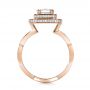 14k Rose Gold 14k Rose Gold Custom Double Halo Diamond Engagement Ring - Front View -  100598 - Thumbnail