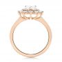 14k Rose Gold 14k Rose Gold Custom Double Halo Diamond Engagement Ring - Front View -  103825 - Thumbnail