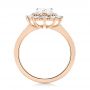 18k Rose Gold 18k Rose Gold Custom Double Halo Diamond Engagement Ring - Front View -  103825 - Thumbnail