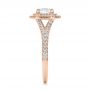 14k Rose Gold 14k Rose Gold Custom Double Halo Diamond Engagement Ring - Side View -  100613 - Thumbnail