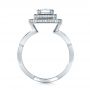 18k White Gold Custom Double Halo Diamond Engagement Ring - Front View -  100598 - Thumbnail