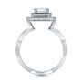 14k White Gold 14k White Gold Custom Double Halo Diamond Engagement Ring - Front View -  100598 - Thumbnail