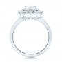 18k White Gold 18k White Gold Custom Double Halo Diamond Engagement Ring - Front View -  103825 - Thumbnail