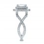 14k White Gold 14k White Gold Custom Double Halo Diamond Engagement Ring - Side View -  100598 - Thumbnail