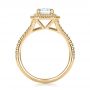 14k Yellow Gold 14k Yellow Gold Custom Double Halo Diamond Engagement Ring - Front View -  100613 - Thumbnail