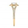 14k Yellow Gold 14k Yellow Gold Custom Double Halo Diamond Engagement Ring - Side View -  100613 - Thumbnail