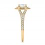 18k Yellow Gold 18k Yellow Gold Custom Double Halo Diamond Engagement Ring - Side View -  100613 - Thumbnail