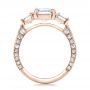 14k Rose Gold 14k Rose Gold Custom Emerald Cut Diamond Engagement Ring - Front View -  100723 - Thumbnail