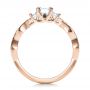 18k Rose Gold 18k Rose Gold Custom Emerald Cut Diamond Engagement Ring - Front View -  101440 - Thumbnail