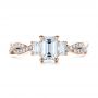 18k Rose Gold 18k Rose Gold Custom Emerald Cut Diamond Engagement Ring - Top View -  101440 - Thumbnail